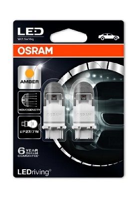 SET 2 BECURI LED EXTERIOR 12V (PY27/7W) AMBER LEDriving PREMIUM BLI OSRAM