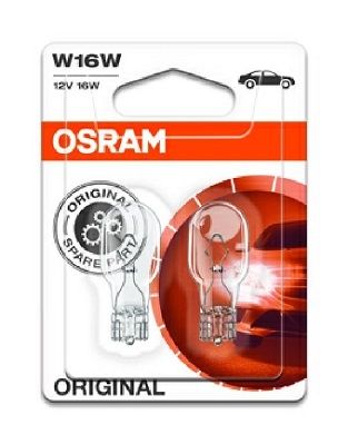 SET 2 BECURI 12V W16W ORIGINAL BLISTER OSRAM