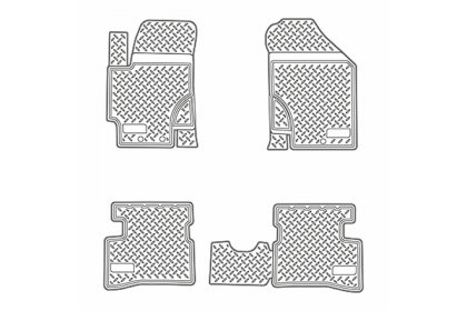 SET COVORASE AUTO CAUCIUC FIT KIA RIO (DE) (2010-2011) - 5 PCS