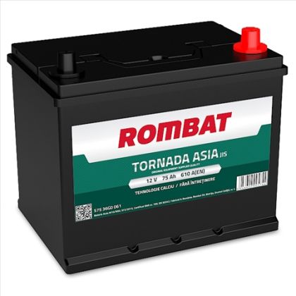 ACUMULATOR ROMBAT TORNADA ASIA 75AH 610A 259X178X222 +DR