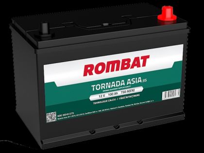 ACUMULATOR ROMBAT TORNADA ASIA 100AH 750A 305X179X222 +DR