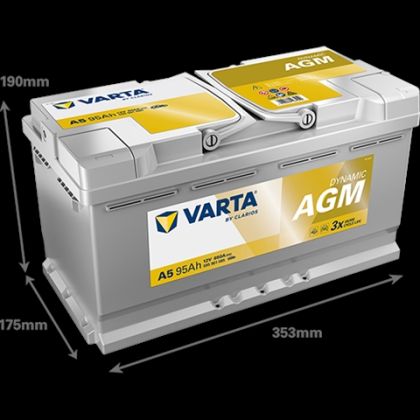ACUMULATOR VARTA AUTOMOTIVEAGM 12V 95AH 850A A5 353X175X190 + DR