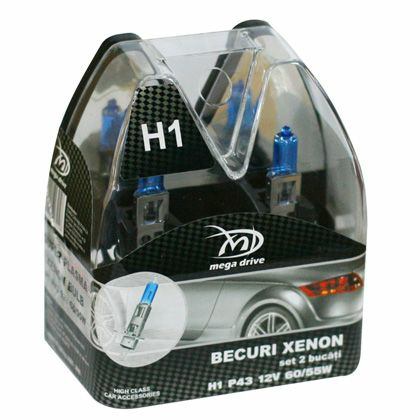 SET 2 BECURI H1 12V 55W P43 XENON