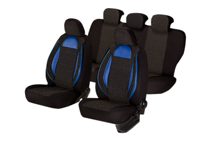 SET HUSE SCAUN RACING NEGRU - ALBASTRU