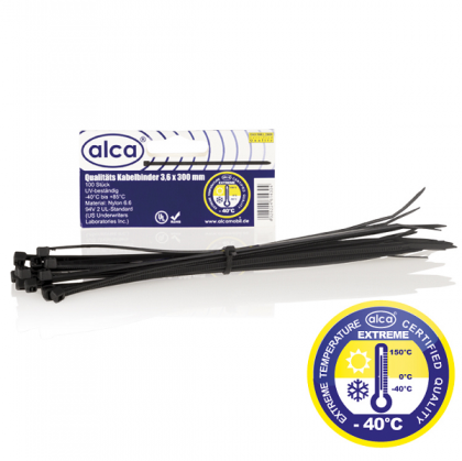 COLIER NYLON  NEGRU CU REZISTENTA UV 100BUC. 3.6*300MM