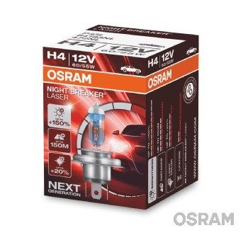 BEC 12V H4 60/55 W NIGHT BREAKER LASER +150% OSRAM