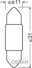 BEC LED INTERIOR 12V (C5W) COOL WHITE 31MM LEDriving STANDARD BLI 1 BUC OSRAM