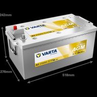 ACUMULATOR VARTA HEAVY DUTYAGM 12V 210AH 1200A A1 518X276X242